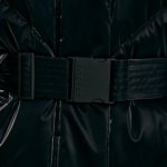 Oversized Quilted Hooded Ski Jacket in Black - Image 4