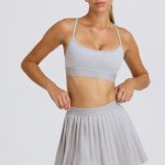 Pleated Tennis Skirt in Ice Grey - Image 4