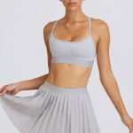 Pleated Tennis Skirt in Ice Grey - Image 6