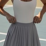 Pleated Tennis Skirt in Ice Grey - Image 7