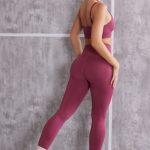 High Waist Seamless Leggings in Dark Rose - Image 6