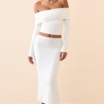 Modal Mid-Rise Midaxi Skirt in White - Image 4