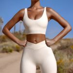 High Waist FlexiRib Biker Shorts in Bone - Image 8