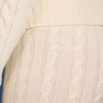 Cable-Knit Flared Trousers in Cream - Image 4