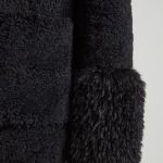 Shearling Coat with Large Front Pockets in Black - Image 5