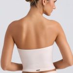 Bandeau Crop Top in Washed Cream - Image 2