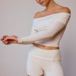 Fold-Over Mini Shorts in Soft White