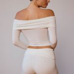 Fold-Over Mini Shorts in Soft White - Image 2