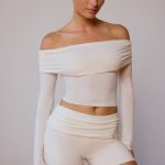 Fold-Over Mini Shorts in Soft White - Image 6