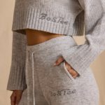 Cropped Knit Jumper in Ice Marl - Image 4