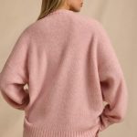 Oversized Knit Jumper in Blush Pink - Image 2