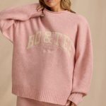 Oversized Knit Jumper in Blush Pink - Image 6
