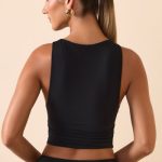 Modal Boat-Neck Tank Top in Black - Image 2