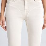 Petite Mid-Rise Flared Jeans in Ecru - Image 4