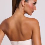 Vinyl Bandeau Bralette in White - Image 2
