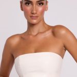 Vinyl Bandeau Bralette in White - Image 8