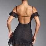 Embellished Cold Shoulder Mini Dress in Black - Image 2