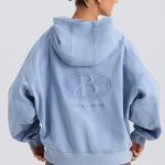 Oversized Hoodie in Washed Blue - Image 2