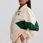 Oversized Colourblock Track Jacket in Marble - Image 3