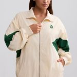 Oversized Colourblock Track Jacket in Marble - Image 6