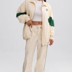 Oversized Colourblock Track Jacket in Marble - Image 7