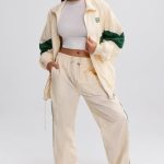 Oversized Colourblock Track Jacket in Marble - Image 8