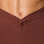 Twist Waist Flare Leggings in Chocolate - Image 4