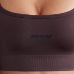 Long Sleeve Crop Top in Brown - Image 4