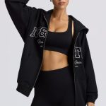 Oversized Zip-Up Hoodie in Black - Image 6