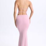 Low-Rise Maxi Skirt in Blush Pink - Image 2