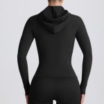 Soft Active Hooded Mid-Layer Jacket in Black - Image 3