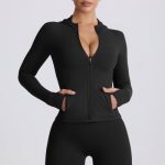 Soft Active Hooded Mid-Layer Jacket in Black - Image 10