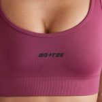 Asymmetric Sports Bra in Dark Rose - Image 4