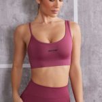 Asymmetric Sports Bra in Dark Rose - Image 6