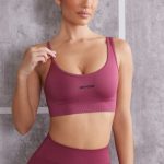 Asymmetric Sports Bra in Dark Rose - Image 7