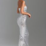 Embellished Bandeau Maxi Dress in White - Image 4