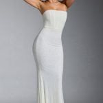 Embellished Corset Gown in White - Image 6