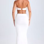 Hardware-Detail Mid-Rise Maxi Skirt in White - Image 2