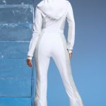 Fleece Lined Ski Suit in White - Image 2