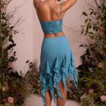 Waterfall Frill Midaxi Skirt in Teal - Image 8
