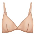 Soft Mesh Single Layer Triangle Bra in Warm Peach - Image 2