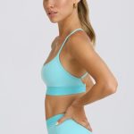 Soft Active Cross-Back Sports Bra in Aqua - Image 3
