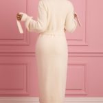 Fluffy Knit Longline Cardigan in Ivory - Image 2