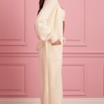Fluffy Knit Longline Cardigan in Ivory - Image 3