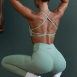 High Waist Wrap Over Leggings in Sage - Image 7