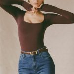 Seamless Long-Sleeve Bodysuit in Espresso