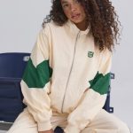 Oversized Colourblock Track Jacket in Marble