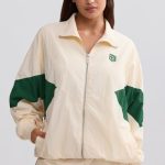 Oversized Colourblock Track Jacket in Marble - Image 5
