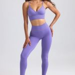 Define Luxe High-Waist Leggings in Purple - Image 5