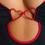 Contrast Binding Mini Dress in Black - Image 4